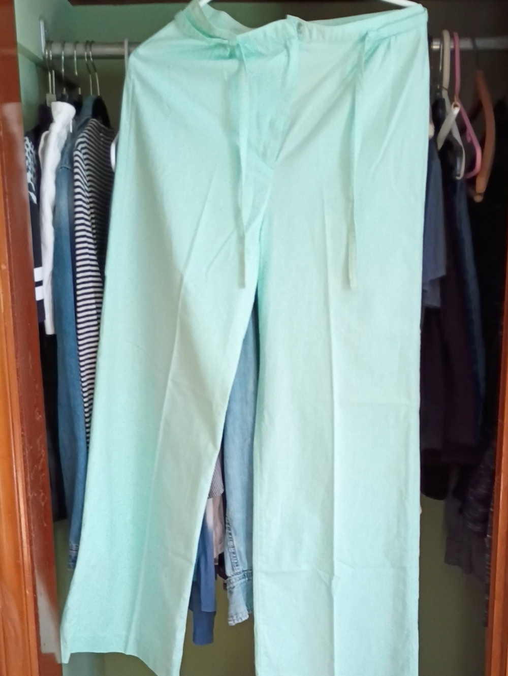 Women's Mint Green Drawstring Lounge Joggers